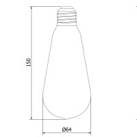 ΛΑΜΠΑ ΔΙΑΚΟΣΜΗΤΙΚΗ ΑΒΟΚΑΝΤΟ ST64 E27 40W